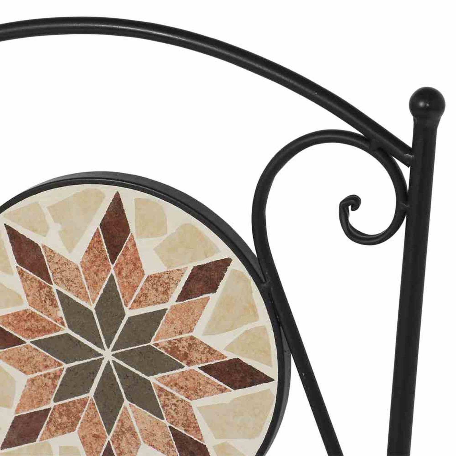 Stuhl STELLA - schwarz - Mosaikoptik - klappbar