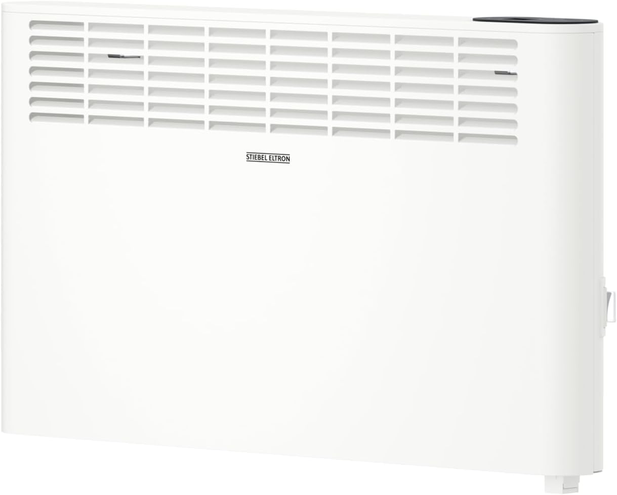 STIEBEL ELTRON Wandkonvektor CNS 2000 Plus LCD, 2 kW für ca. 25 m², TÜV geprüft, LC-Display, Wochentimer, Elektroheizung energiesparend, Weiß, 205857