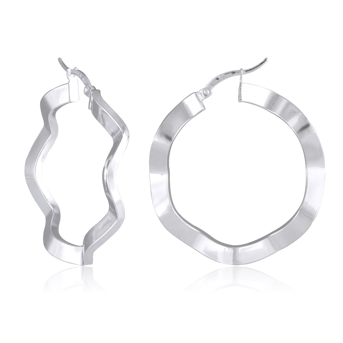 Boucles d'oreille Creole argent torsadée 30MM