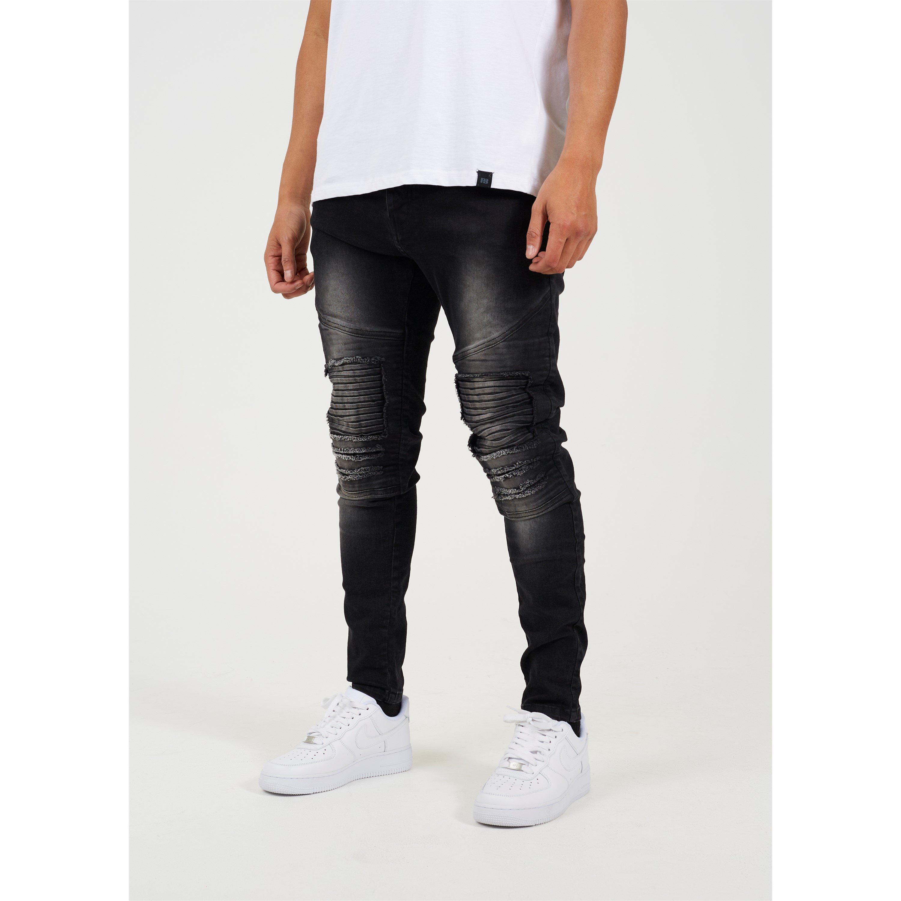 Brave Soul Charcoal Wash Biker Jean
