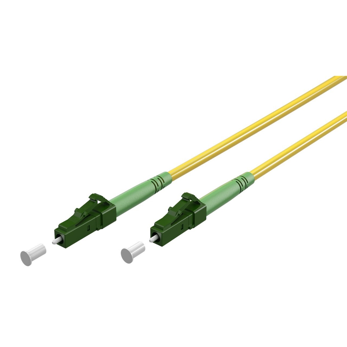 Fiberoptisk kabel (FTTH), Singlemode (OS2) Gul, Gul (Simplex), 5 m