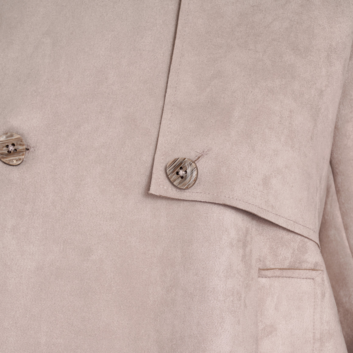 Gina Damen Trenchcoat in Wildlederoptik beige