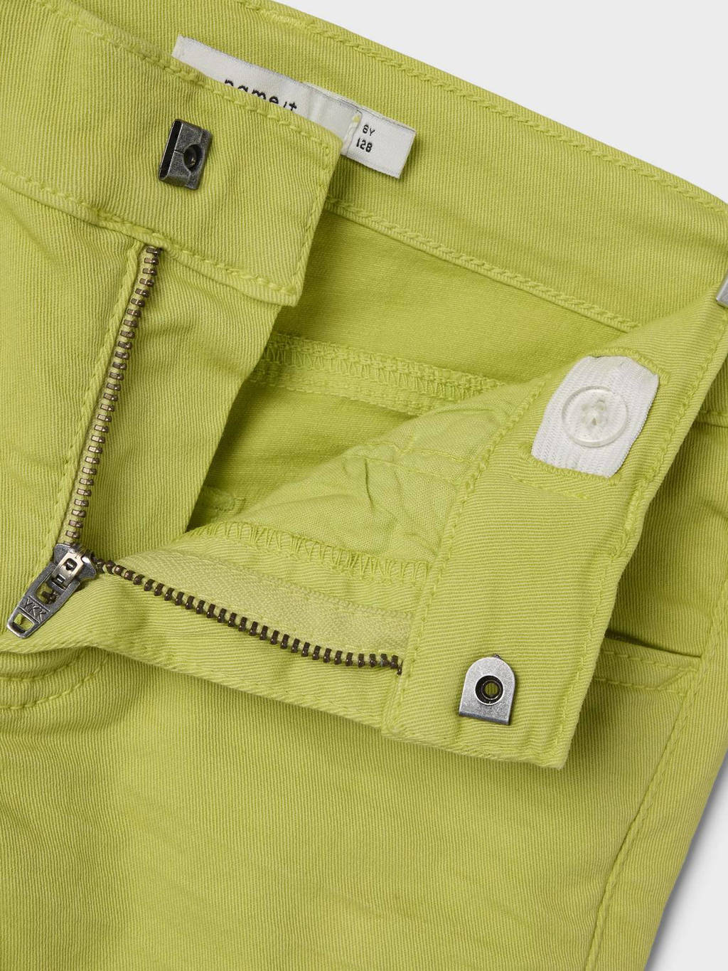 NAME IT regular fit bermuda NKMSILAS ISAK limegeel