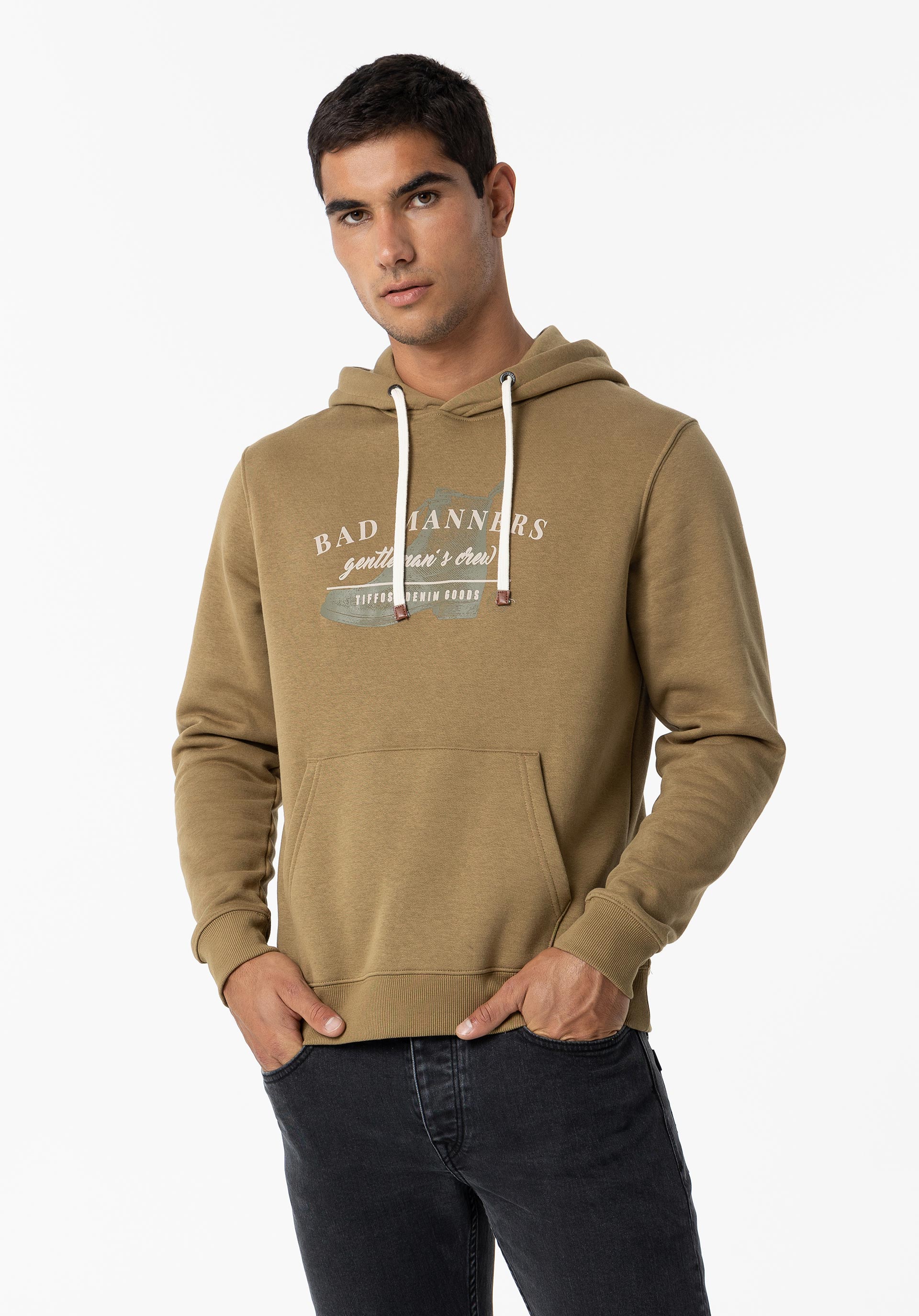 Hoodie com Bordado Frontal