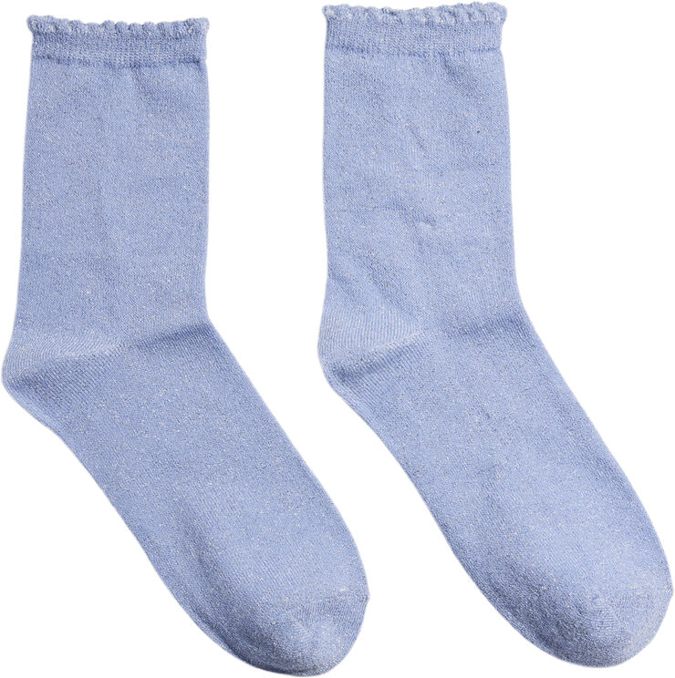 Pieces PCSEBBY GLITTER LONG 1 PACK SOCKS N Hydrangea/silver lurex