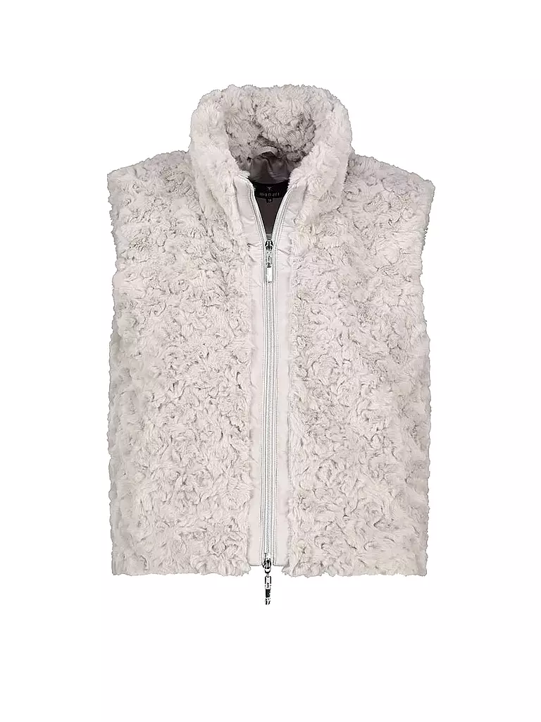 MONARI Gilet in Felloptik creme