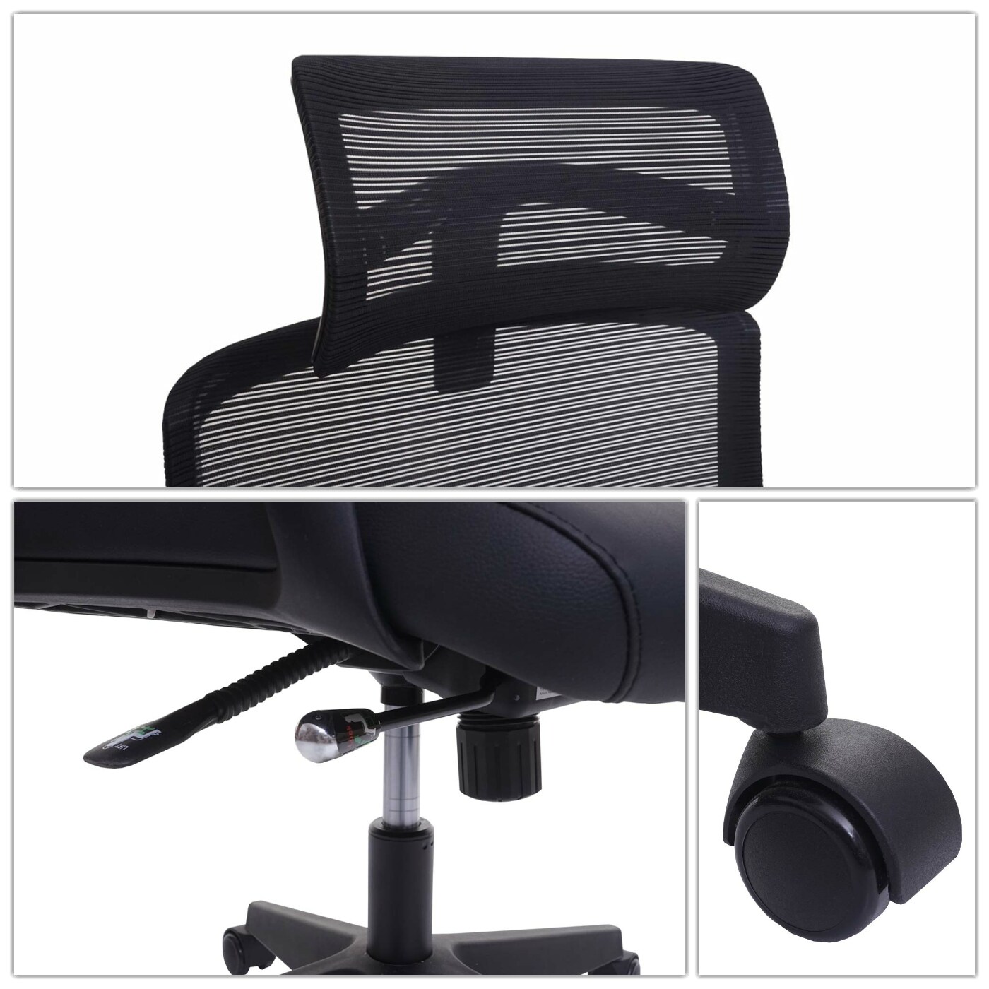 Bürostuhl MCW-J52, Drehstuhl Schreibtischstuhl, ergonomisch Kopfstütze, Kunstleder ~ olivgrün