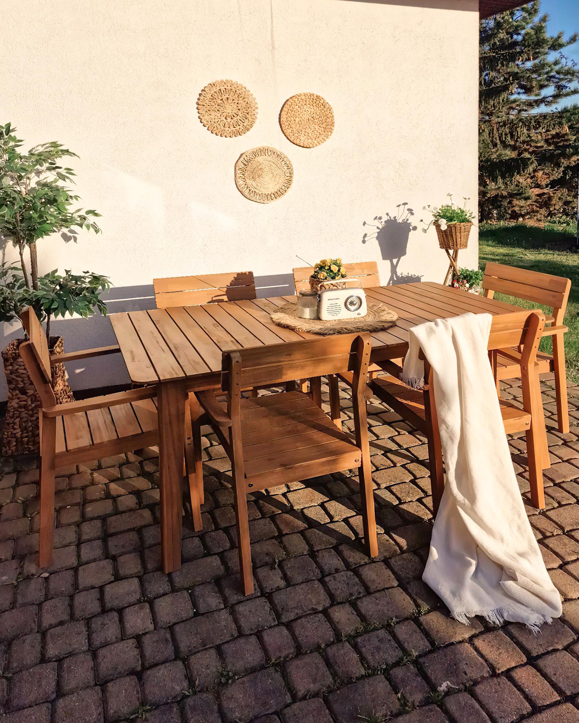 Set van 6 tuinstoelen FORNELLI Acaciahout Bruin