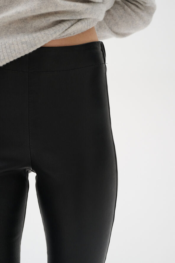 InWear Luella leather leggings premium Sort
