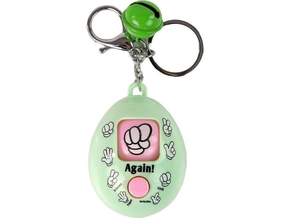 LeanToys nøkkelring Spill Rock Paper Scissors Green