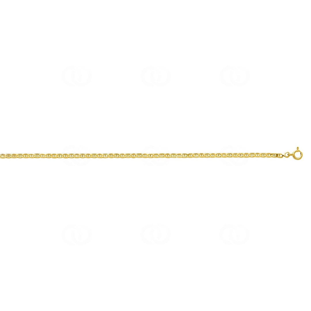 Marine-Panzer Fusskette 750/18 K Gelbgold 2.2mm