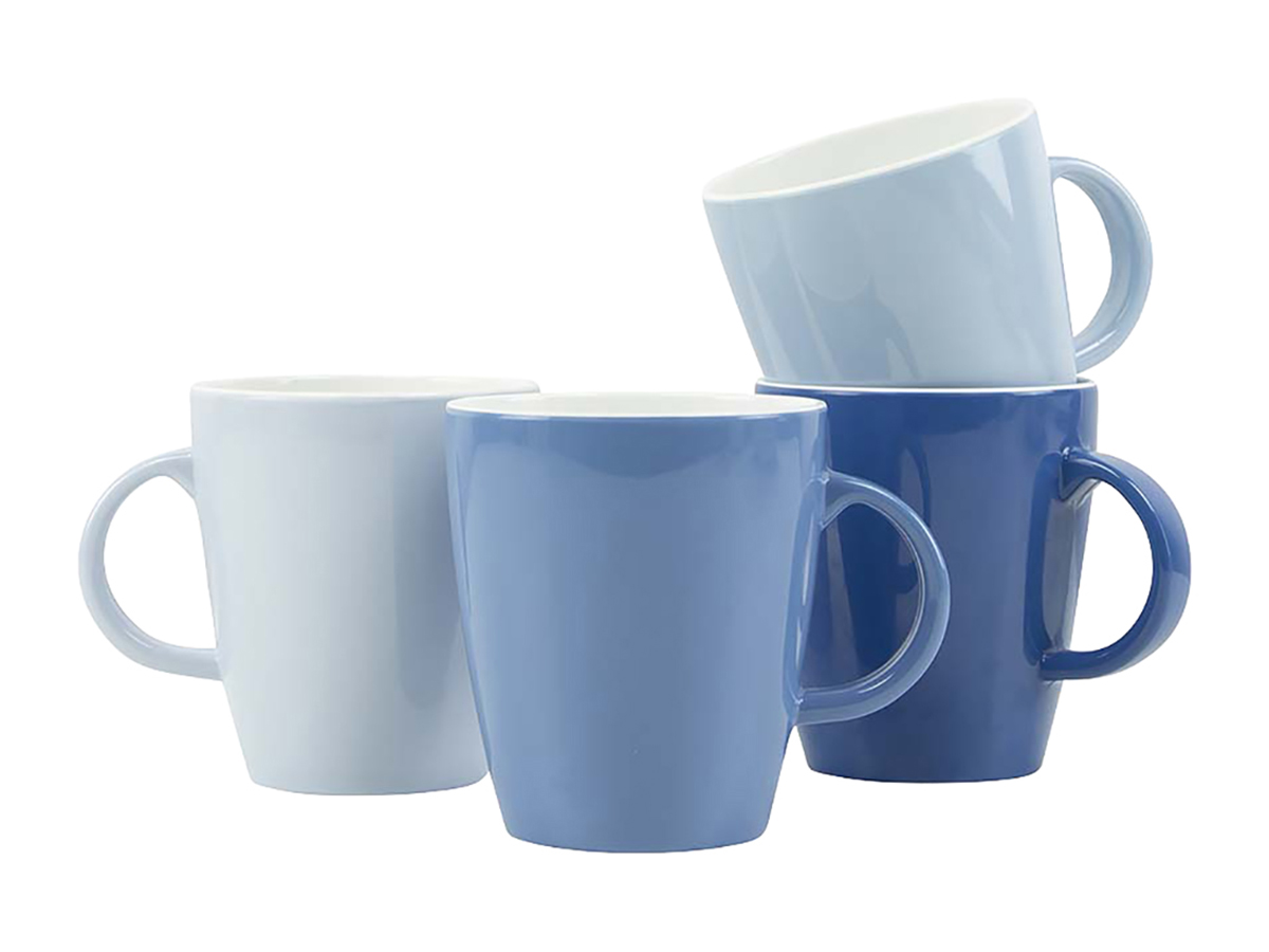 Gimex Colour Line set van 4 380 ml mokken - Blue