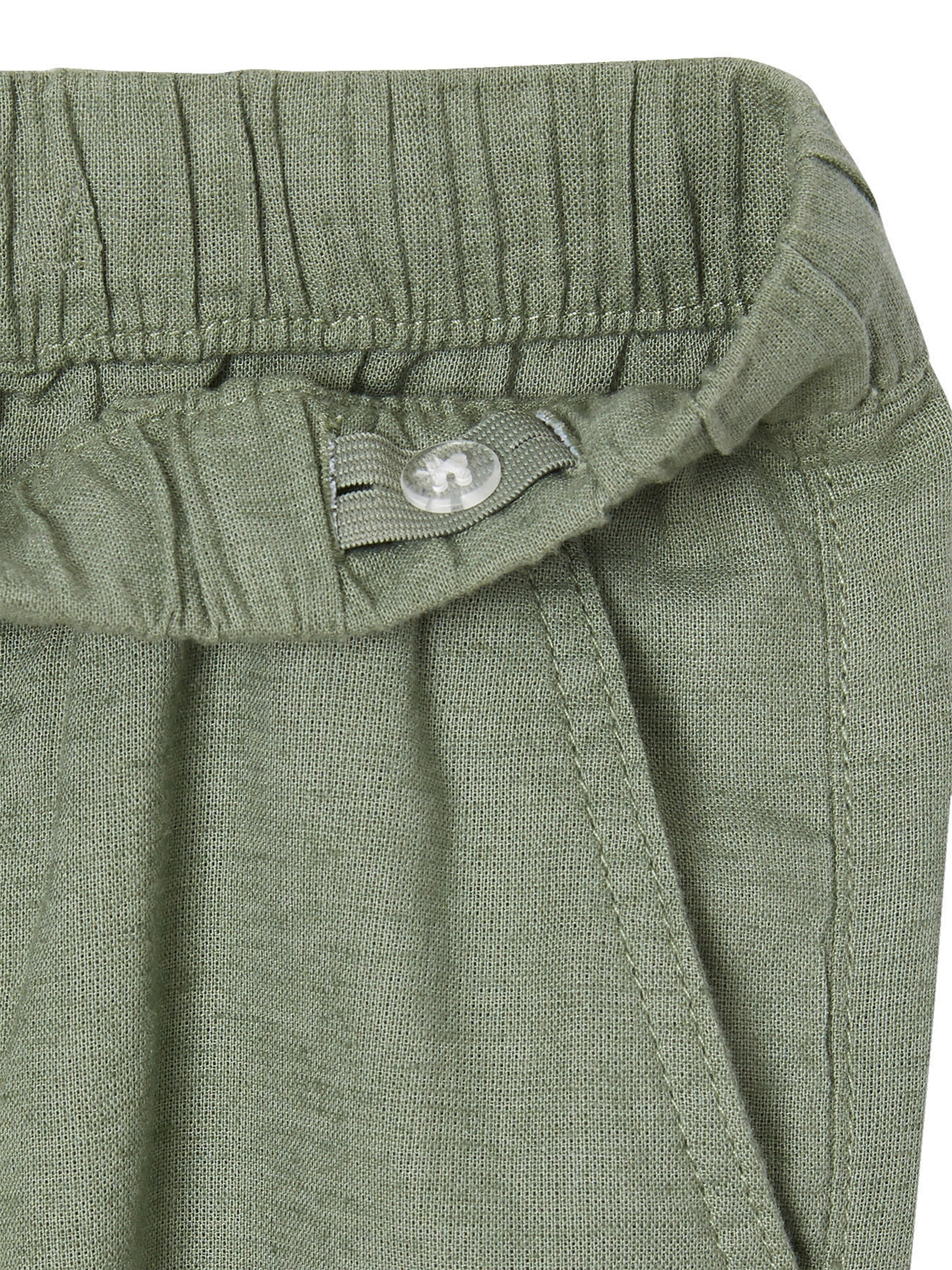 Vertbaudet Jungen Hose mit Leinenanteil grün
