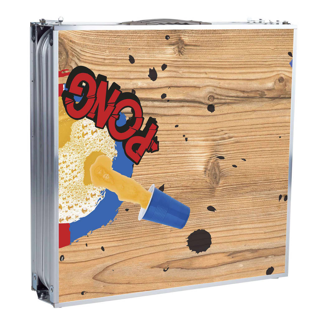 Mesa dobrável de Beer Pong em MDF e alumínio, 240x60x55 cm