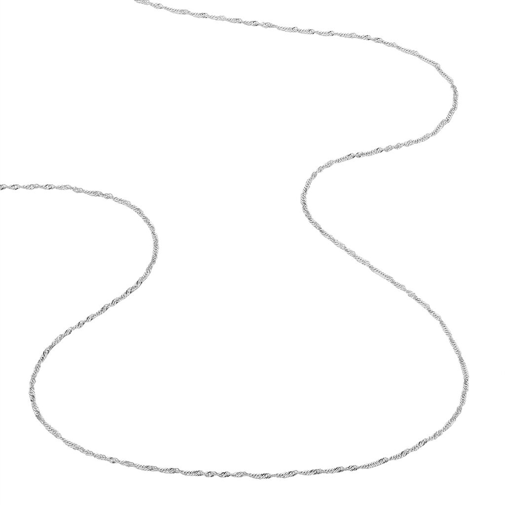 Chaîne Imanie Maille Singapour Or Blanc