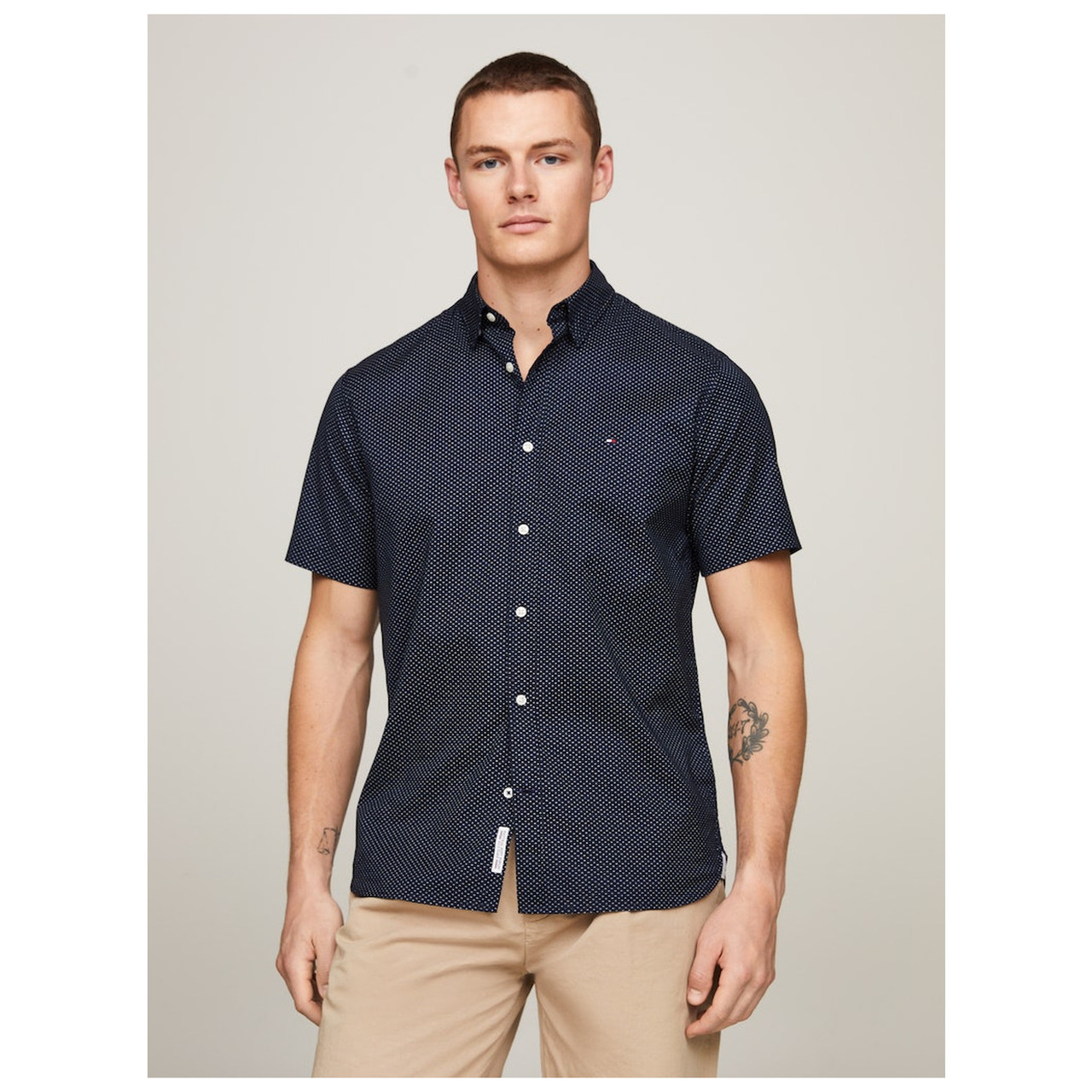 Tommy Hilfiger NATURAL SOFT MINI PRT SHIRT S/