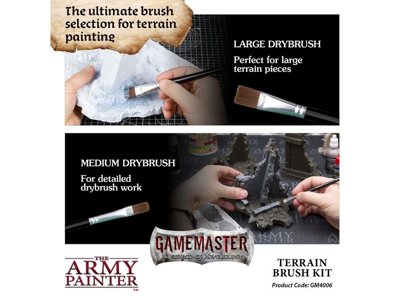 The Army Painter Pinsel GameMaster Terrain: Brush Kit 4 Stk Vier spezialisierte Modellbaupinsel