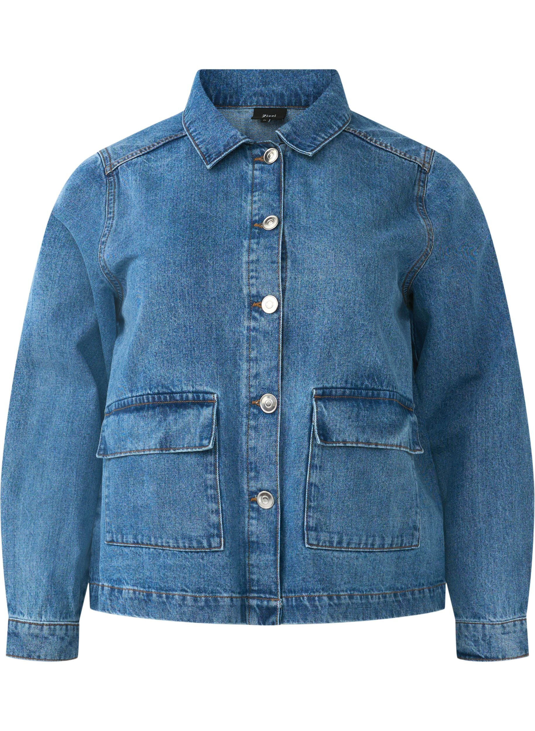 Denim skjortejakke med lommer