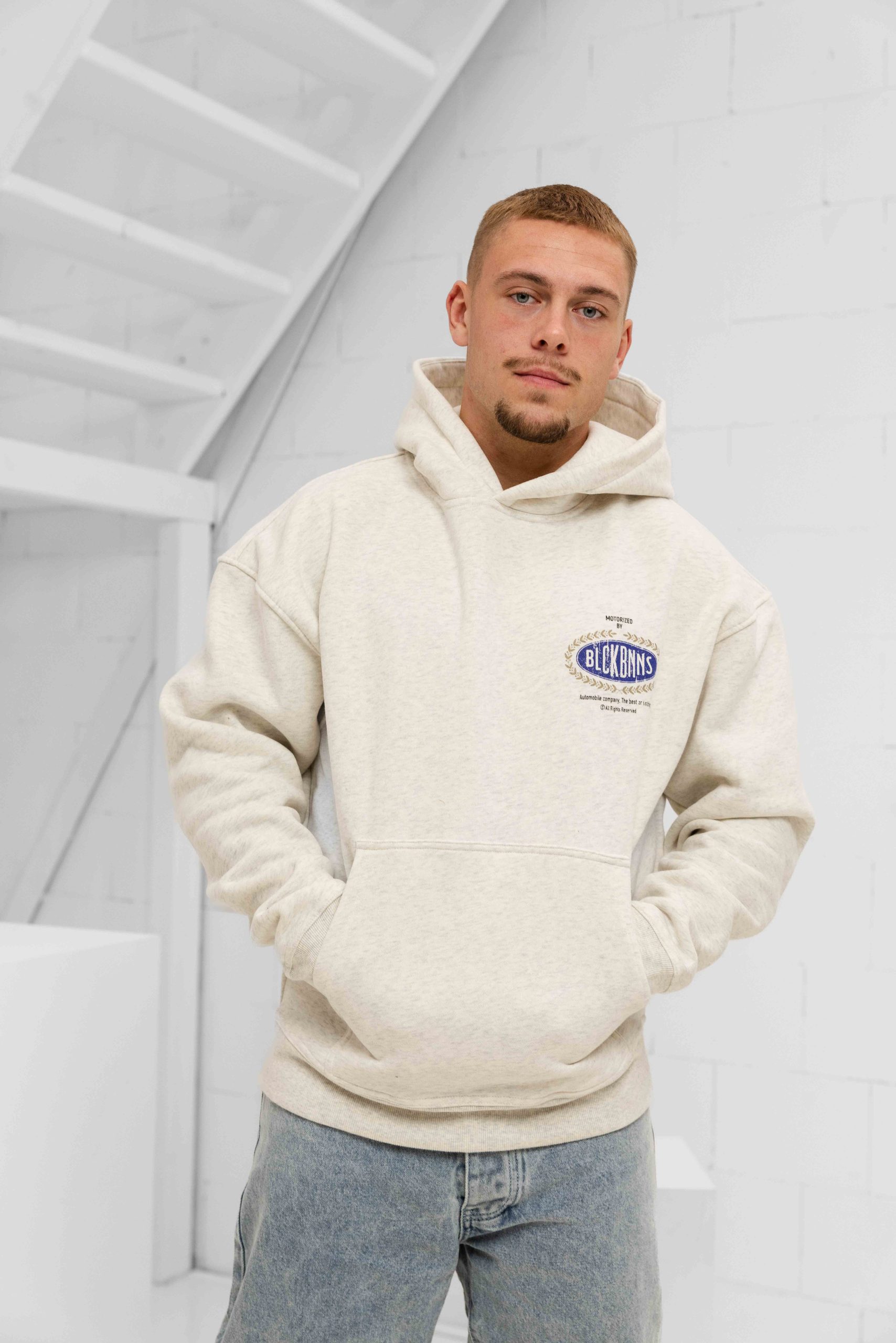 Black Bananas Automobile Hoodie Heren Beige