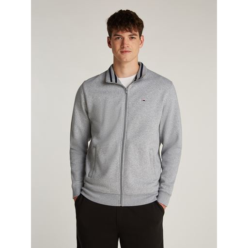 Tommy Jeans Fleece Zip Sweatshirt, Grey Htr, L