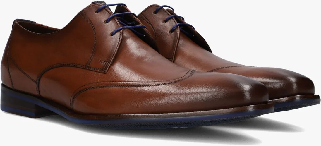 FLORIS VAN BOMMEL cognac floris van bommel nette schoenen sfm-30173