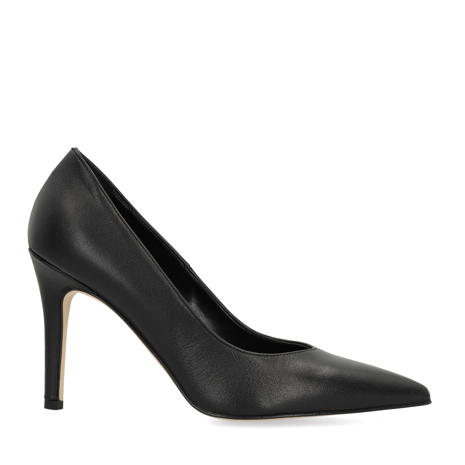 Zwarte leren pumps
