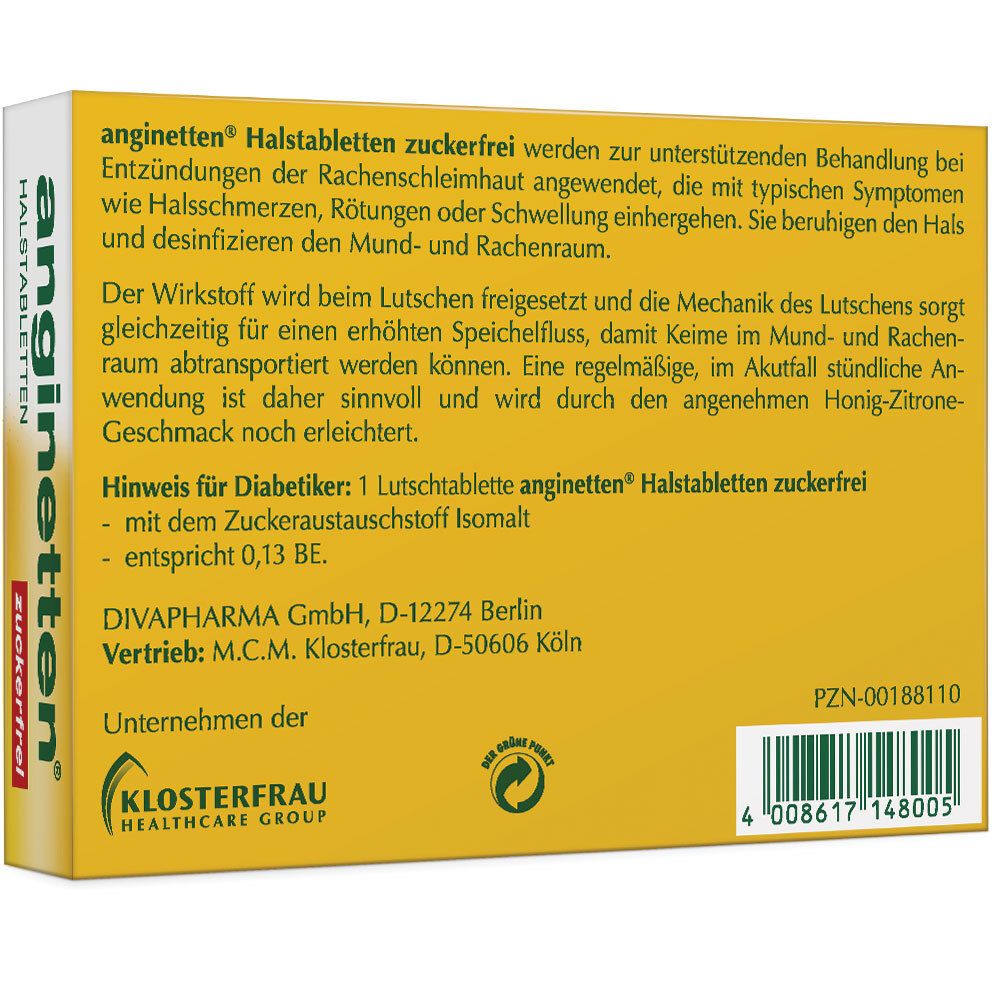 anginetten® Halstabletten zuckerfrei