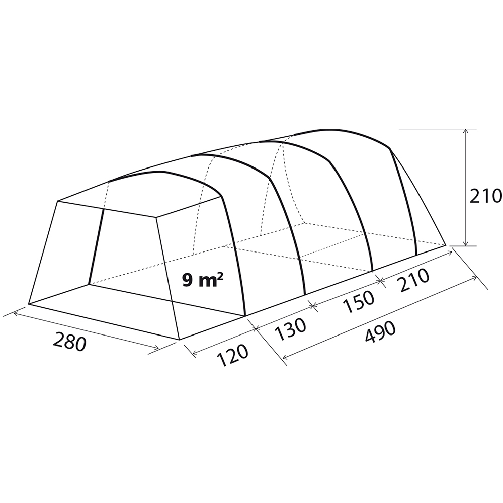 Brunner Pure 4 Airtech aufblasbares Familienzelt 4 Personen