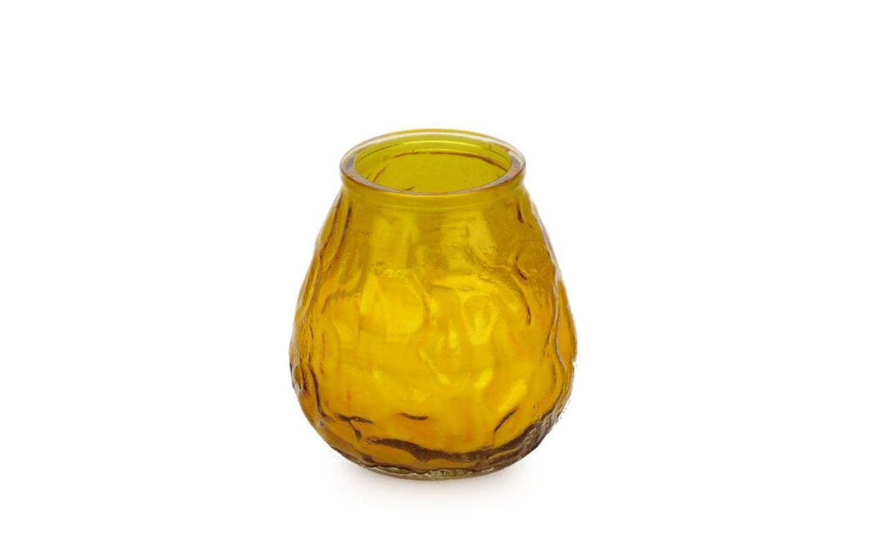 Gartenkerze Citronella 10 x 10.5 cm, GelbOutdoorkerze in Amerikaglas