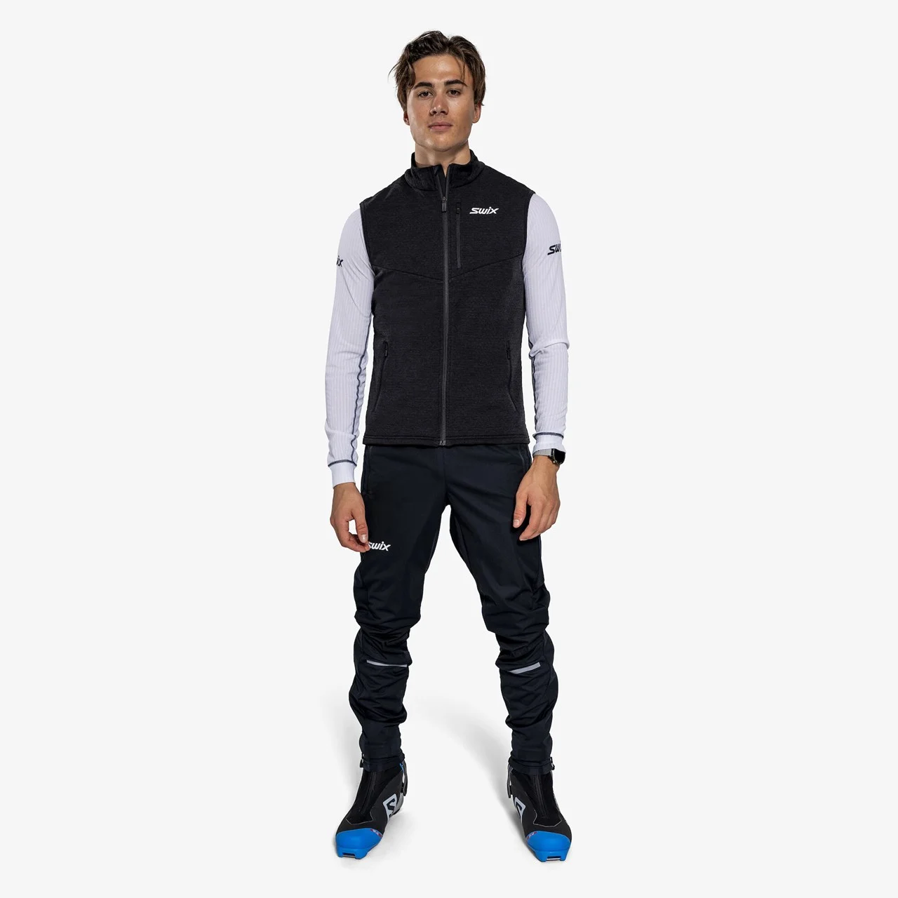 Nordic Midlayer Vest Herre Black
