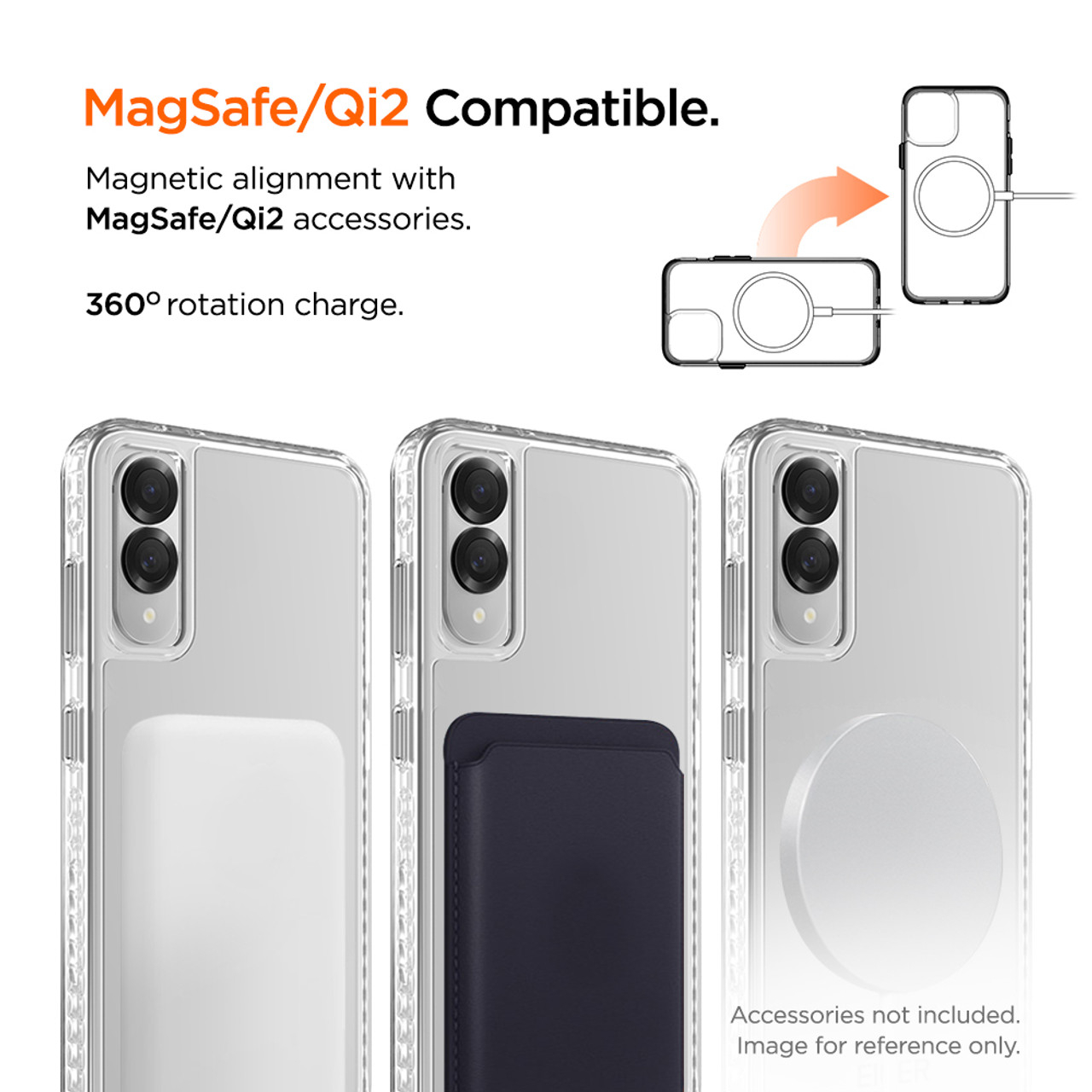 Samsung Galaxy S25 Edge Ice Grip Case Hardcase Schutzhülle MagSafe-Modul (EGCA00758) - Transparent