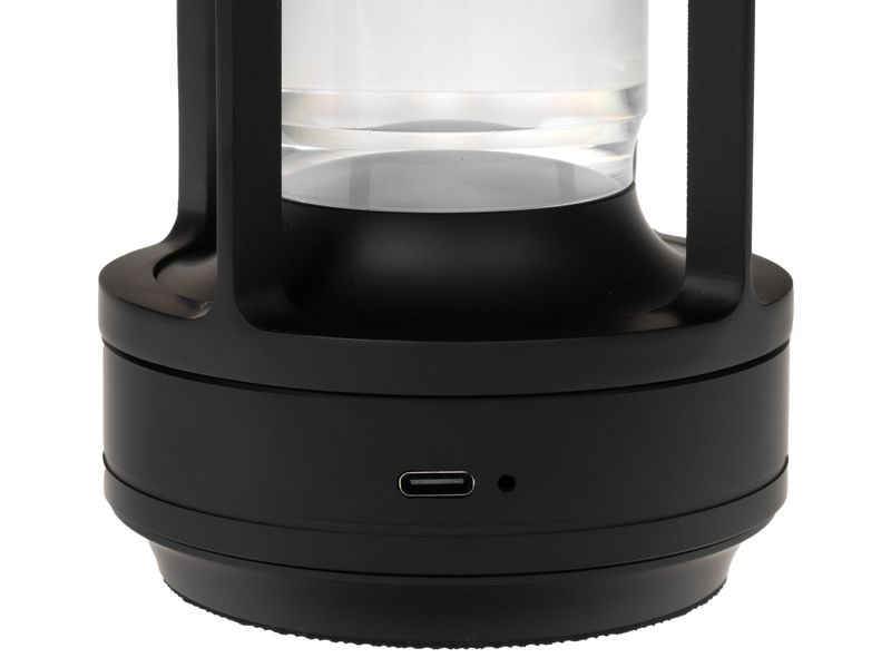 COCON USB-Tischleuchte Laterne, Schwarz Portable LED-Leuchte