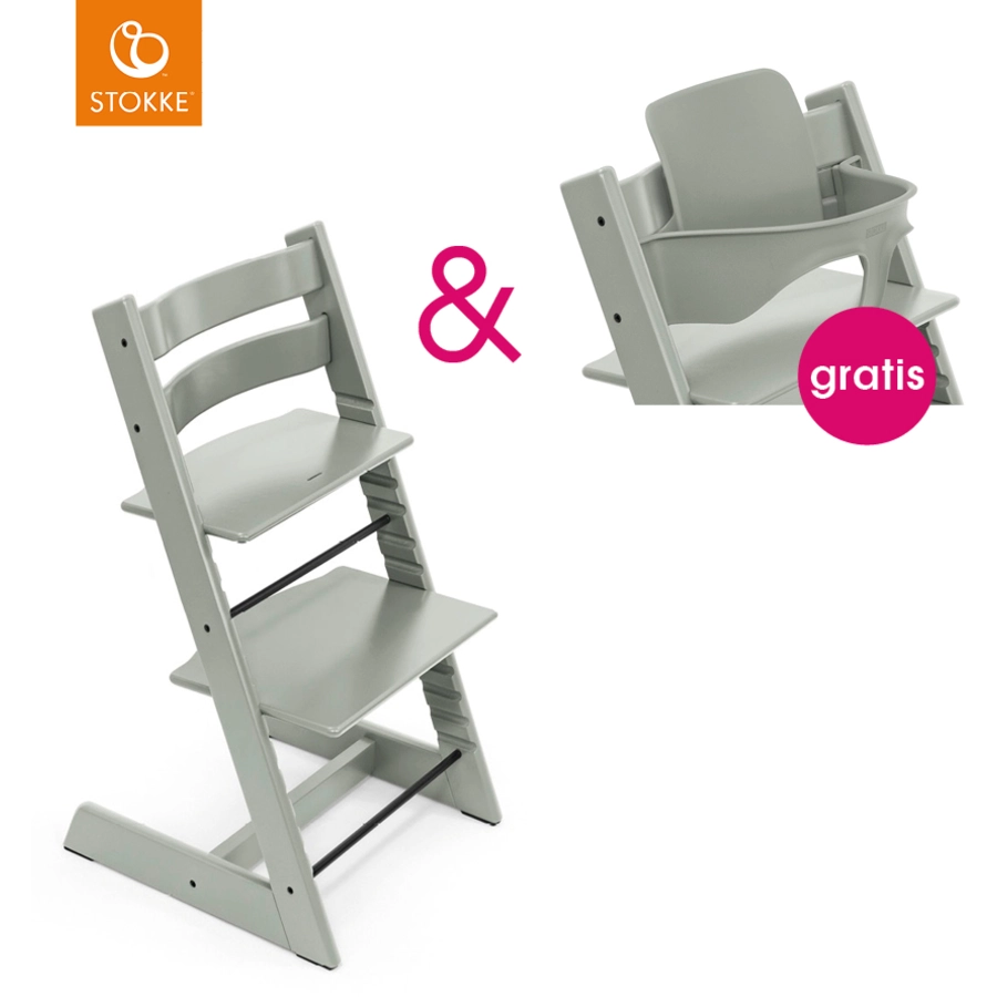 STOKKE® Tripp Trapp® Hochstuhl Glacier Green + gratis Baby Set