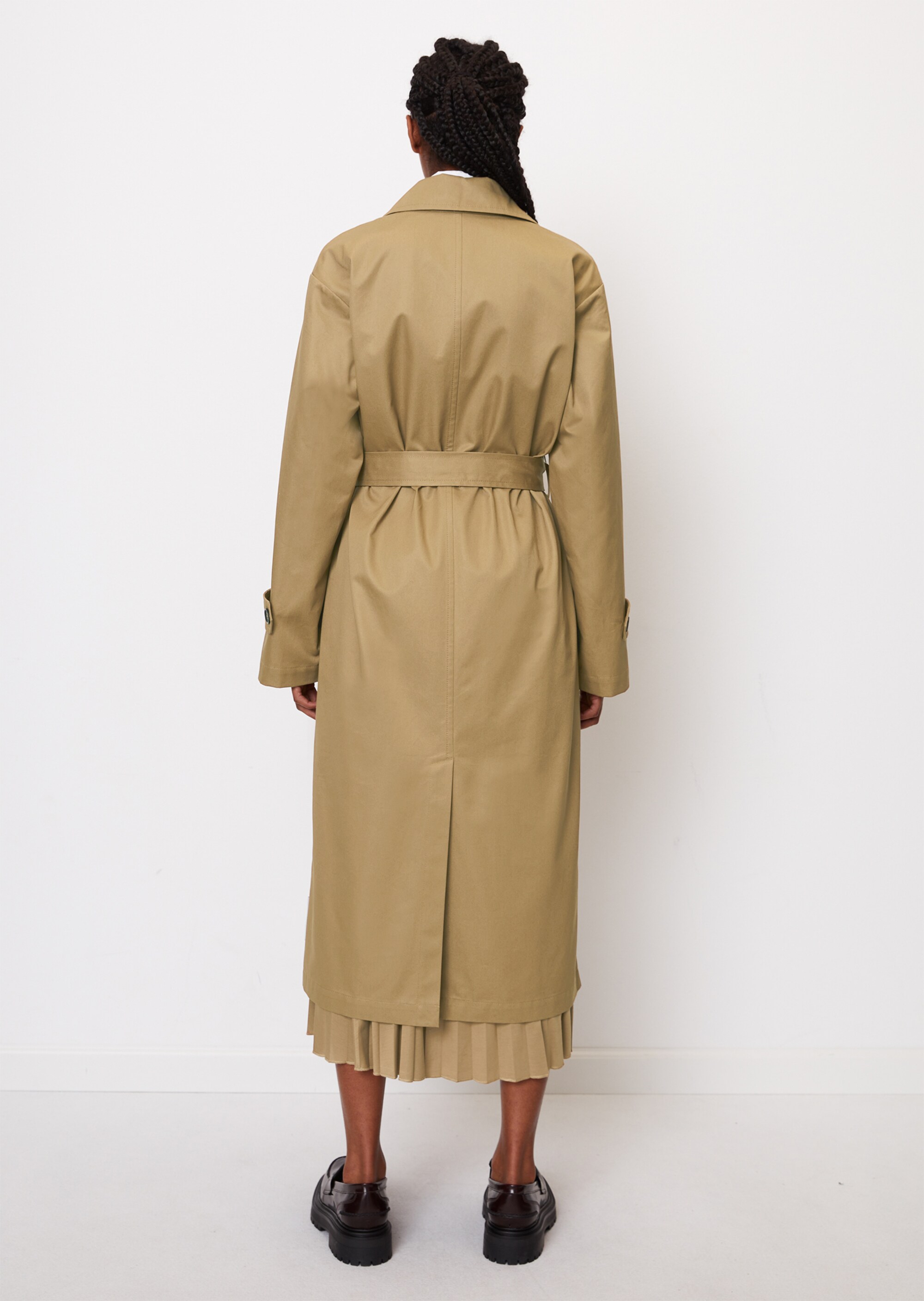 Trenchcoat mit Gürtel regular mit wasserabweisender Oberfläche