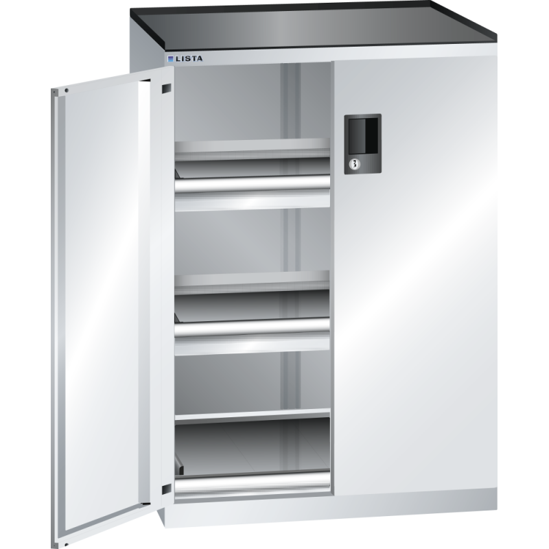 Armoire portes battantes Lista 36x27E - 1 rayon extensible charge 200 Kg