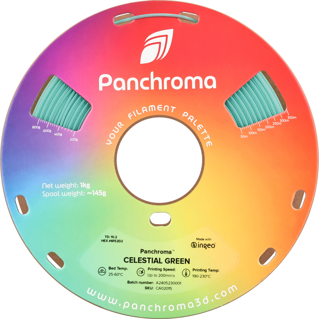 Polymaker  Panchroma™ PLA Celestial Green, 1,75 mm / 1000 g    Pastellfarbener Glanz in Grün