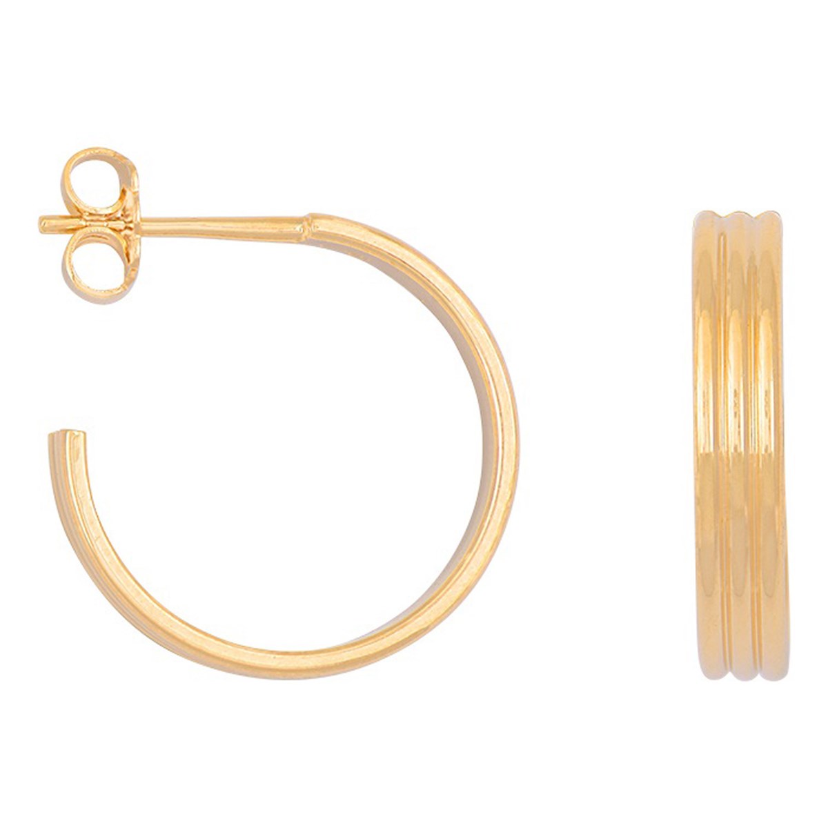 Boucles d'oreilles créoles Saunier plaqué orligne Tavillon