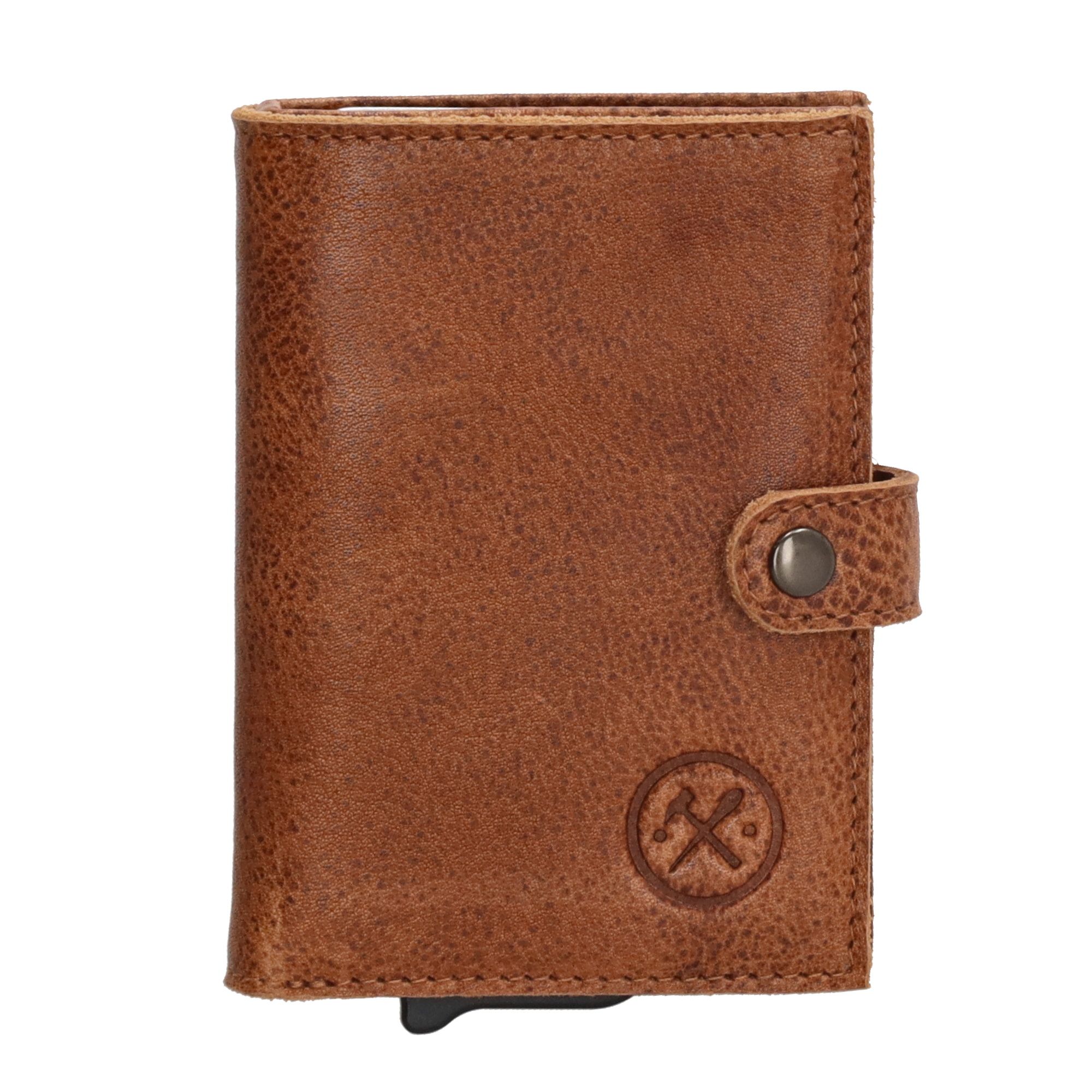 Hide & Stitches Paint Rock Safety Wallet Cognac