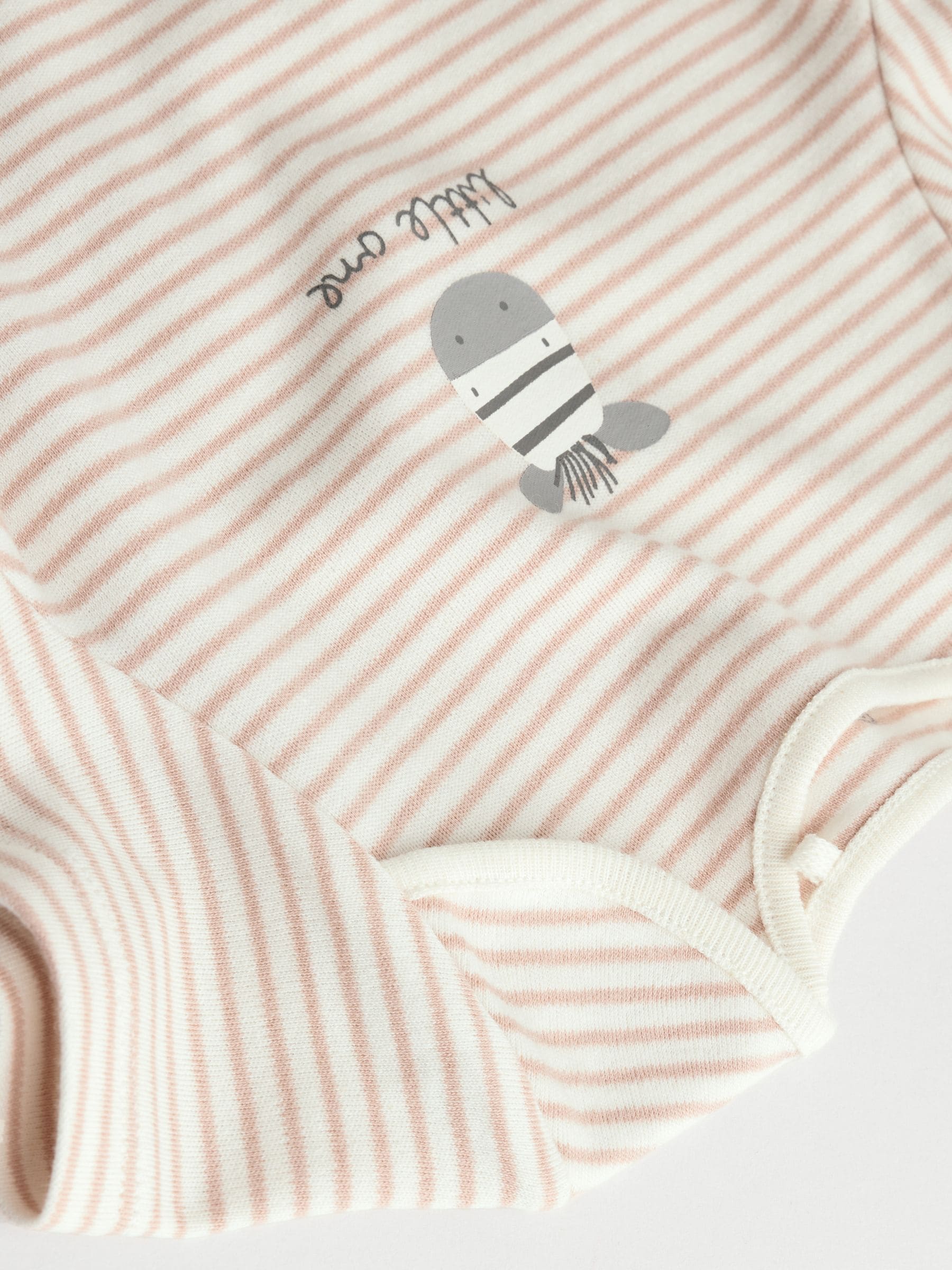 Grijs met zebraprint - Baby Bodysuits met Korte mouwen 100% katoen 5 verpakking