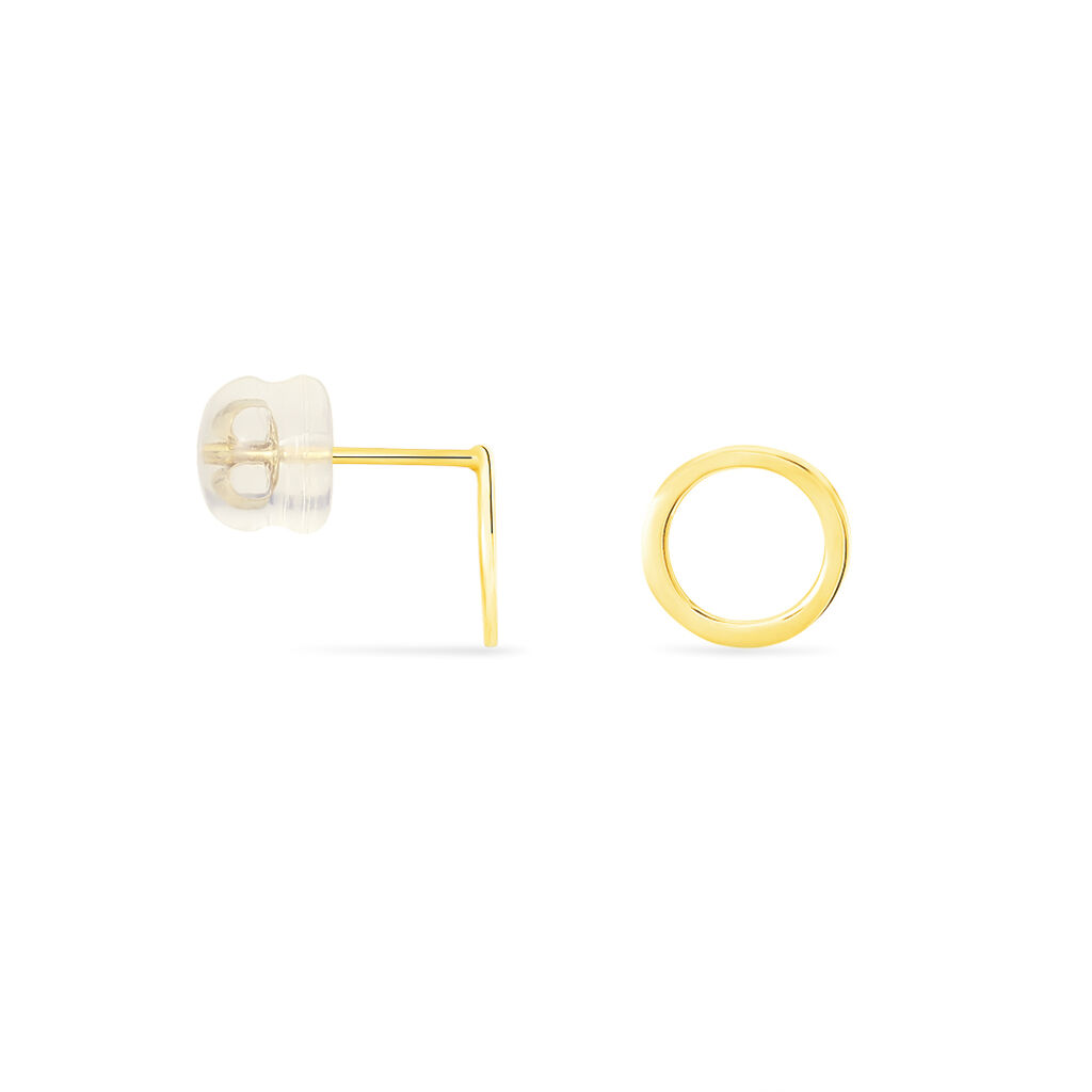 Boucles D'oreilles Puces Berangere Cercle Or Jaune