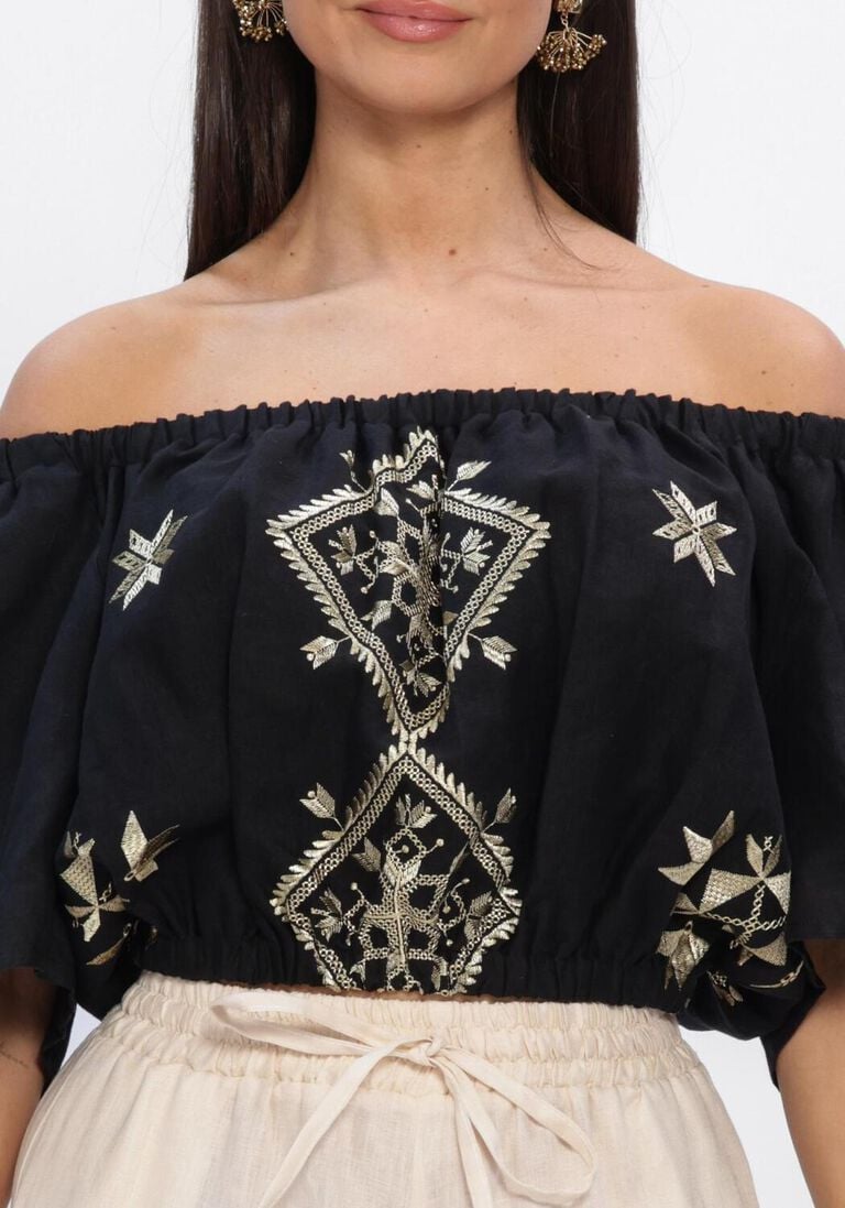 zwarte greek archaic kori tops & t-shirts s26k-2144037