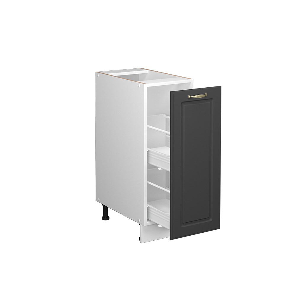 Vicco Apothekerunterschrank Küchenschrank Küchenmöbel Fame-Line Weiß Anthrazit-Gold Landhaus 30 cm Küche Einbauküche Einschübe Aufbewahrung Küchenzeile