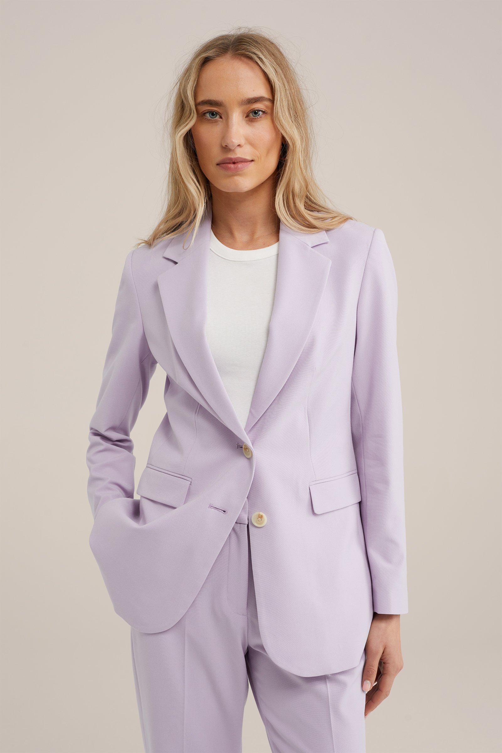 regular fit blazer WE Fashion Lila