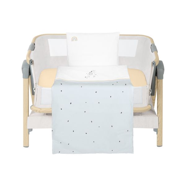 Kikkaboo Conjunto de Cama para Berço Mini de 3 Peças Stripy Friends