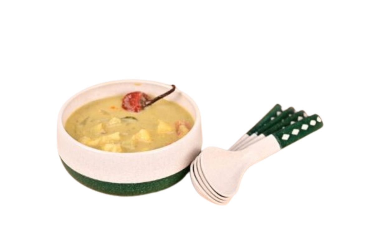 Croppie set van 4 250 ml soepkom met lepel  - Fern