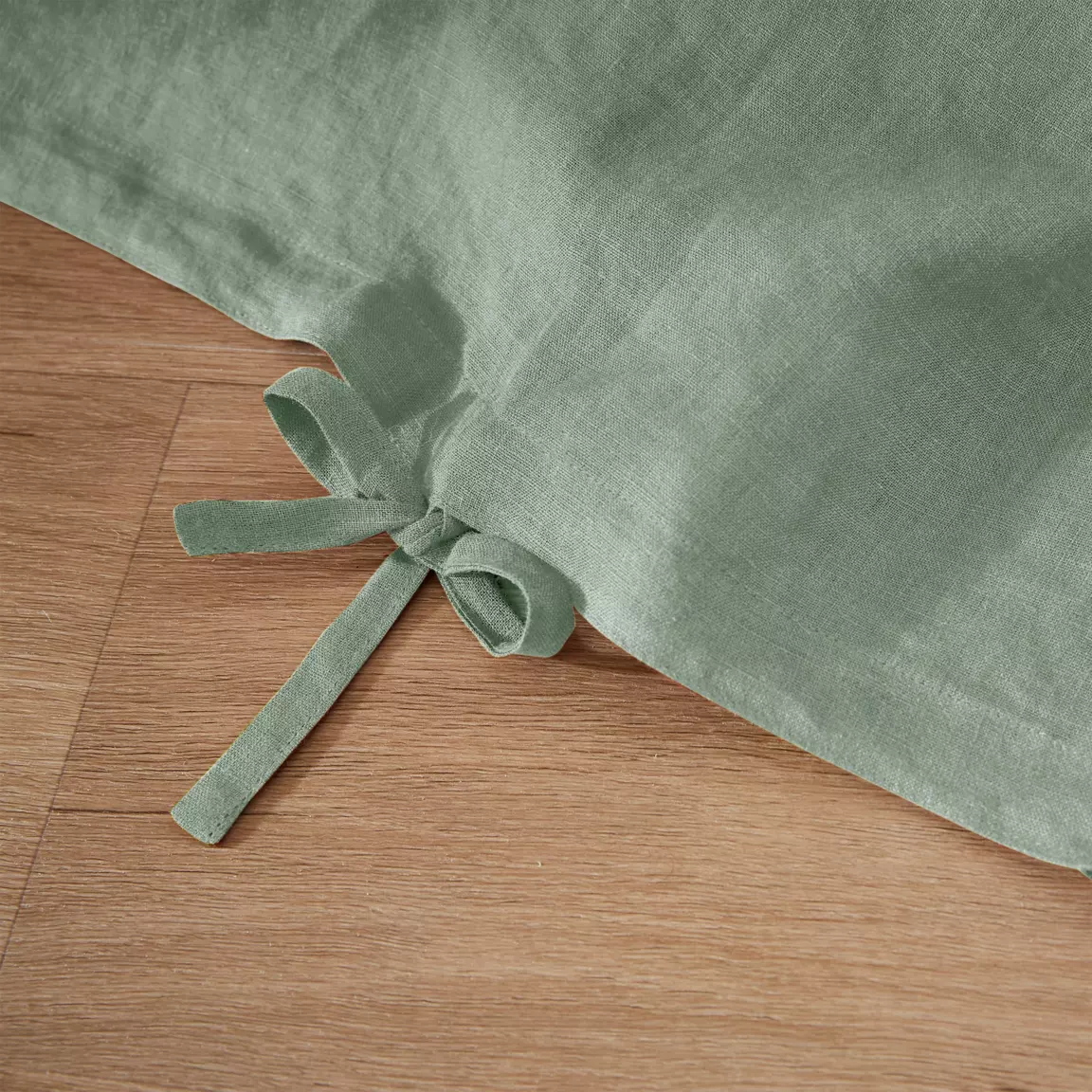 Housse de couette lin lavé (240 x 220 cm) Louise Vert eucalyptus