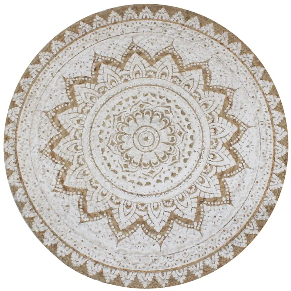 vidaXL - Tapijt - Beige - Jute - 150 cm