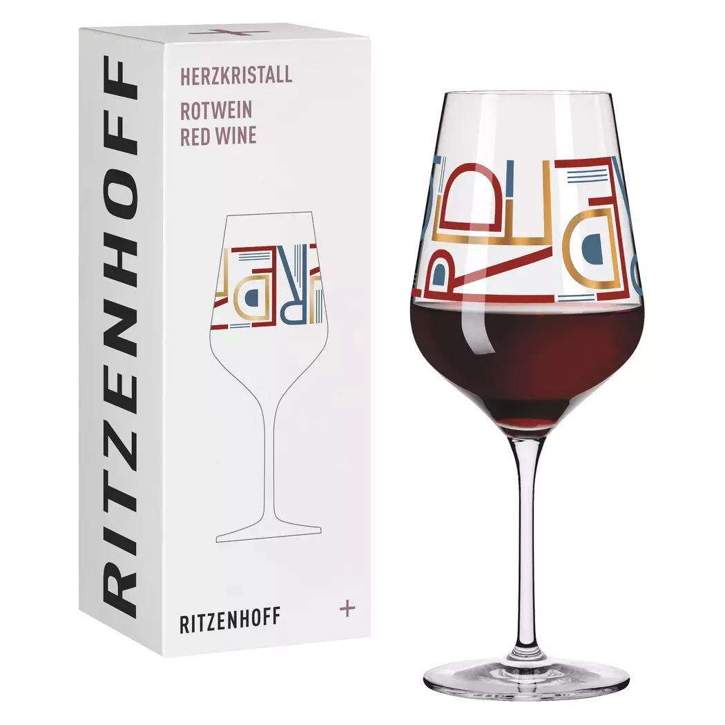 Rotweinglas Herzkristall 570 ml