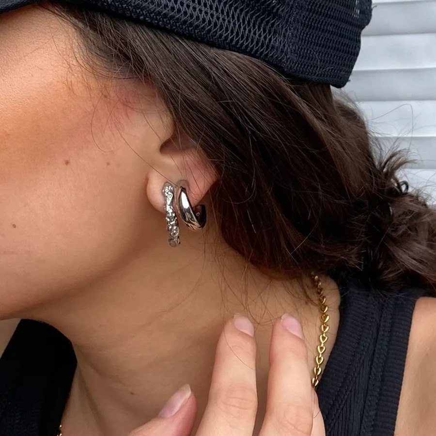 Sistie2ND Aura Hoops Small Steel 19mm
