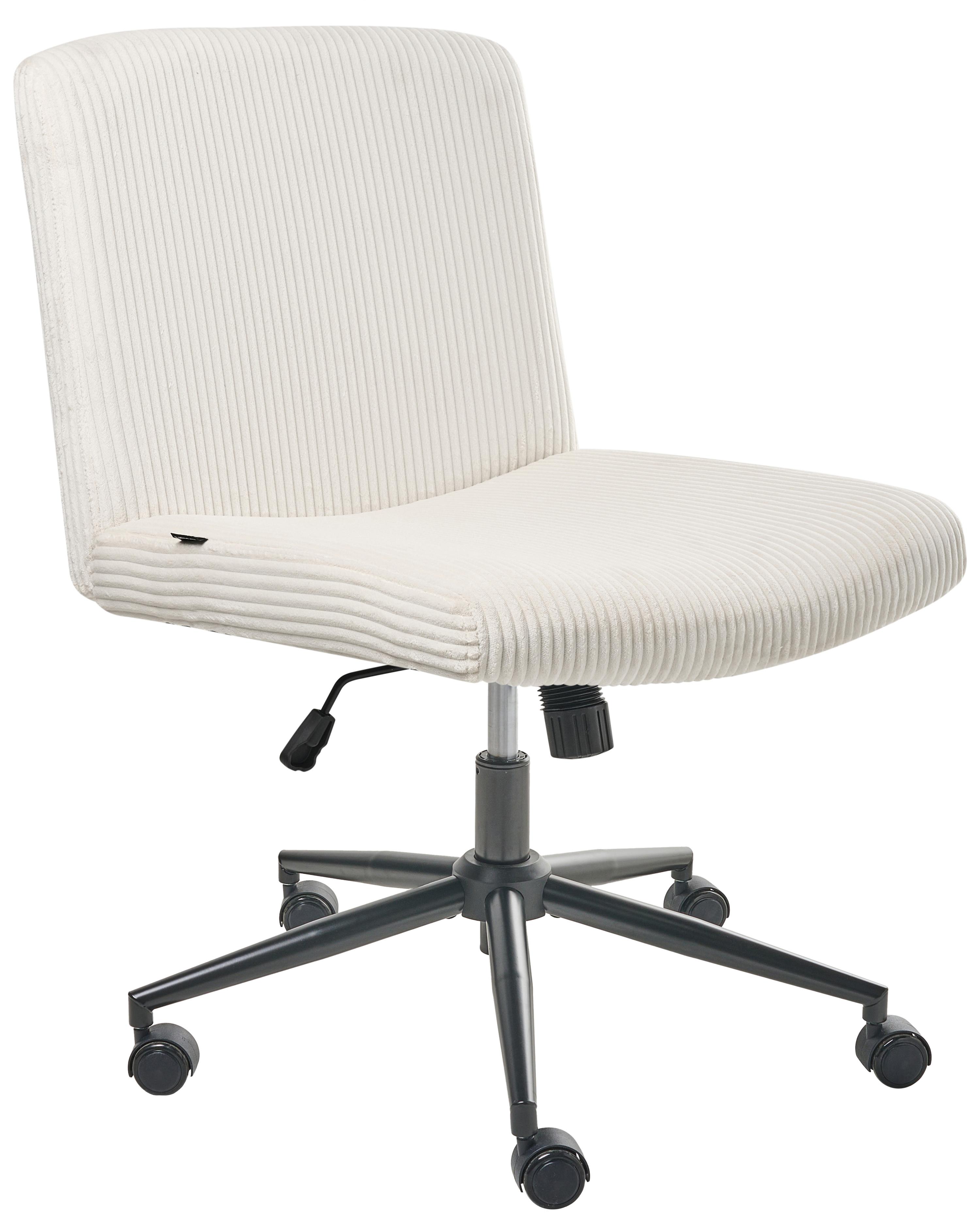 Bureaustoel GEDDES Corduroy Wit